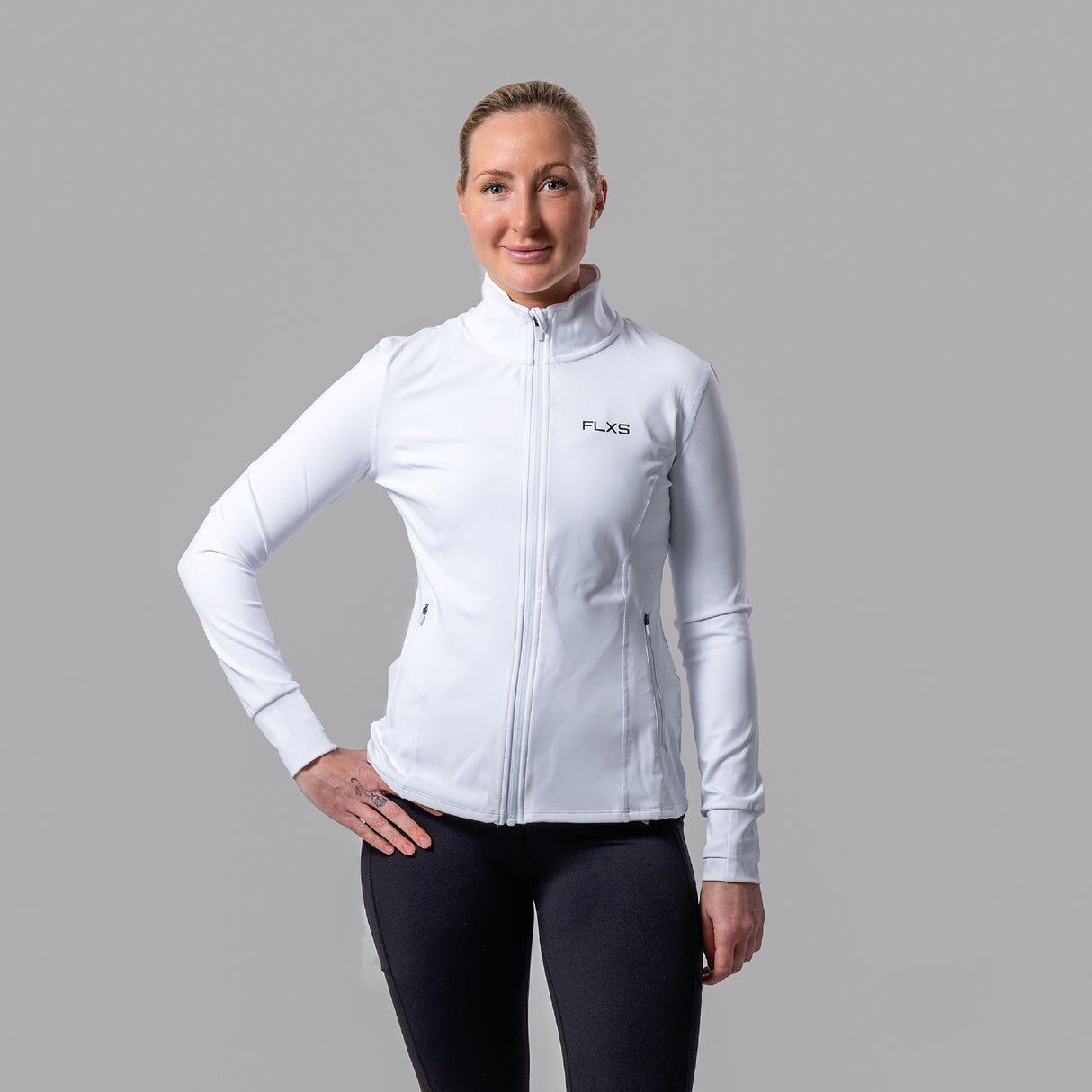 ACTIVE ZIP JACKET WHITE