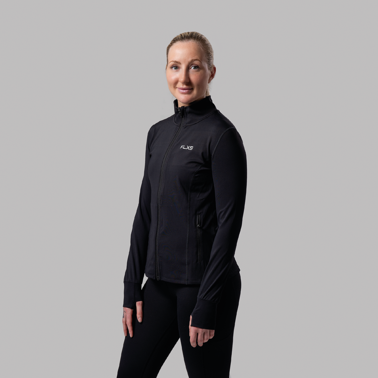 ACTIVE ZIP JACKET BLACK