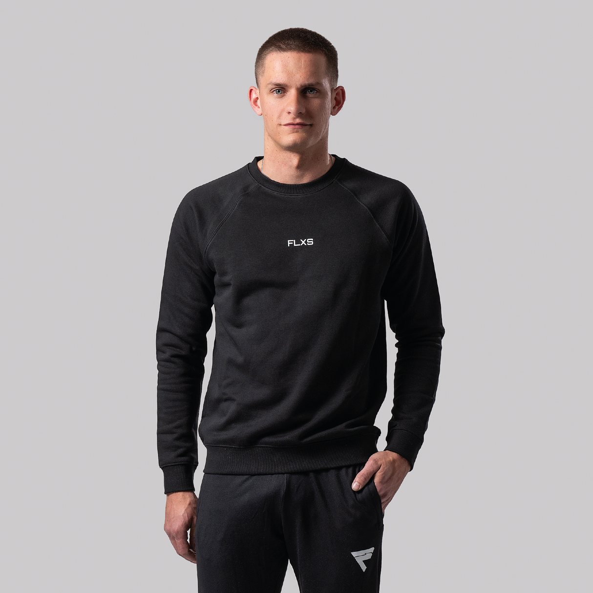 BASE CREW SWEATSHIRT BLACK
