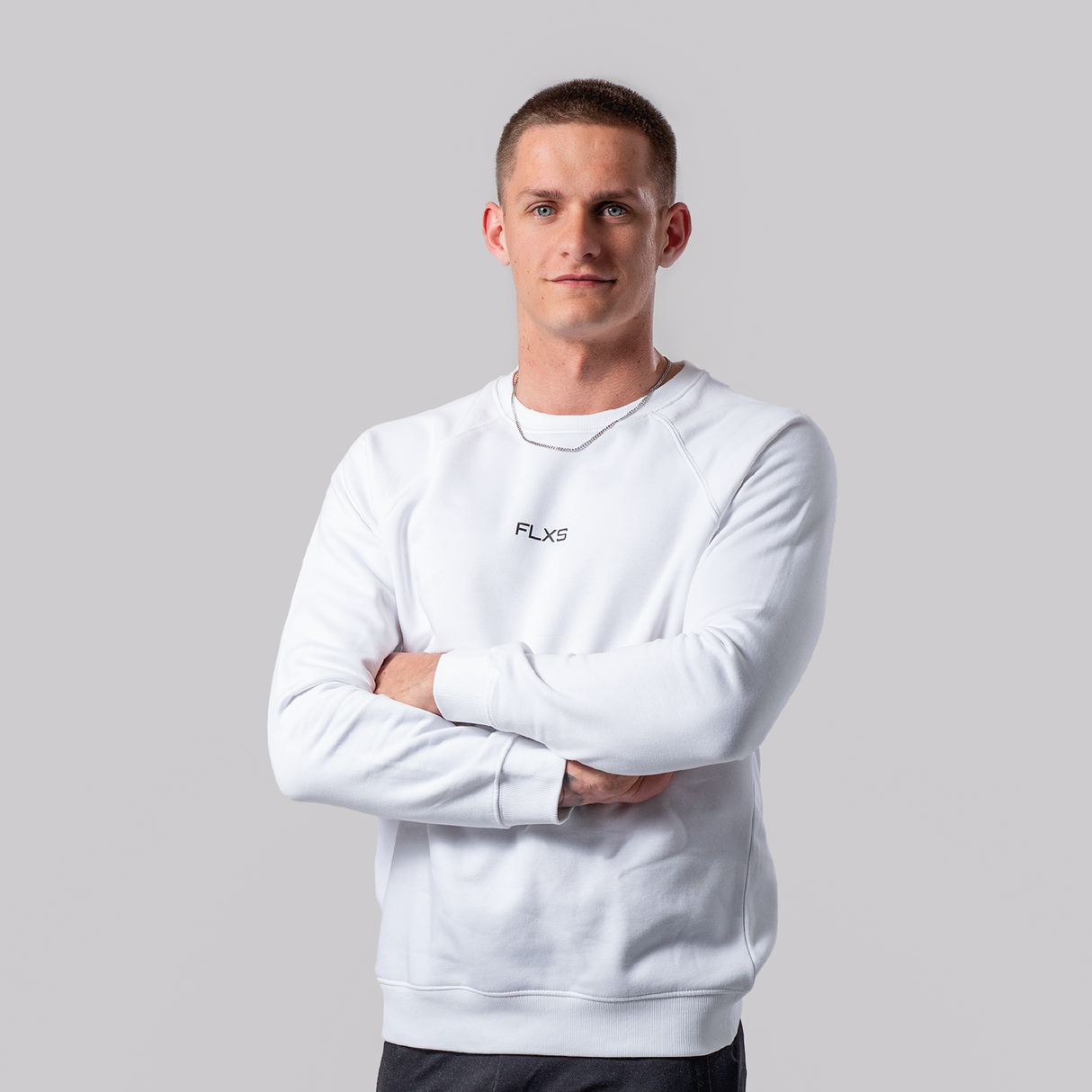 BASE CREW SWEATSHIRT WHITE
