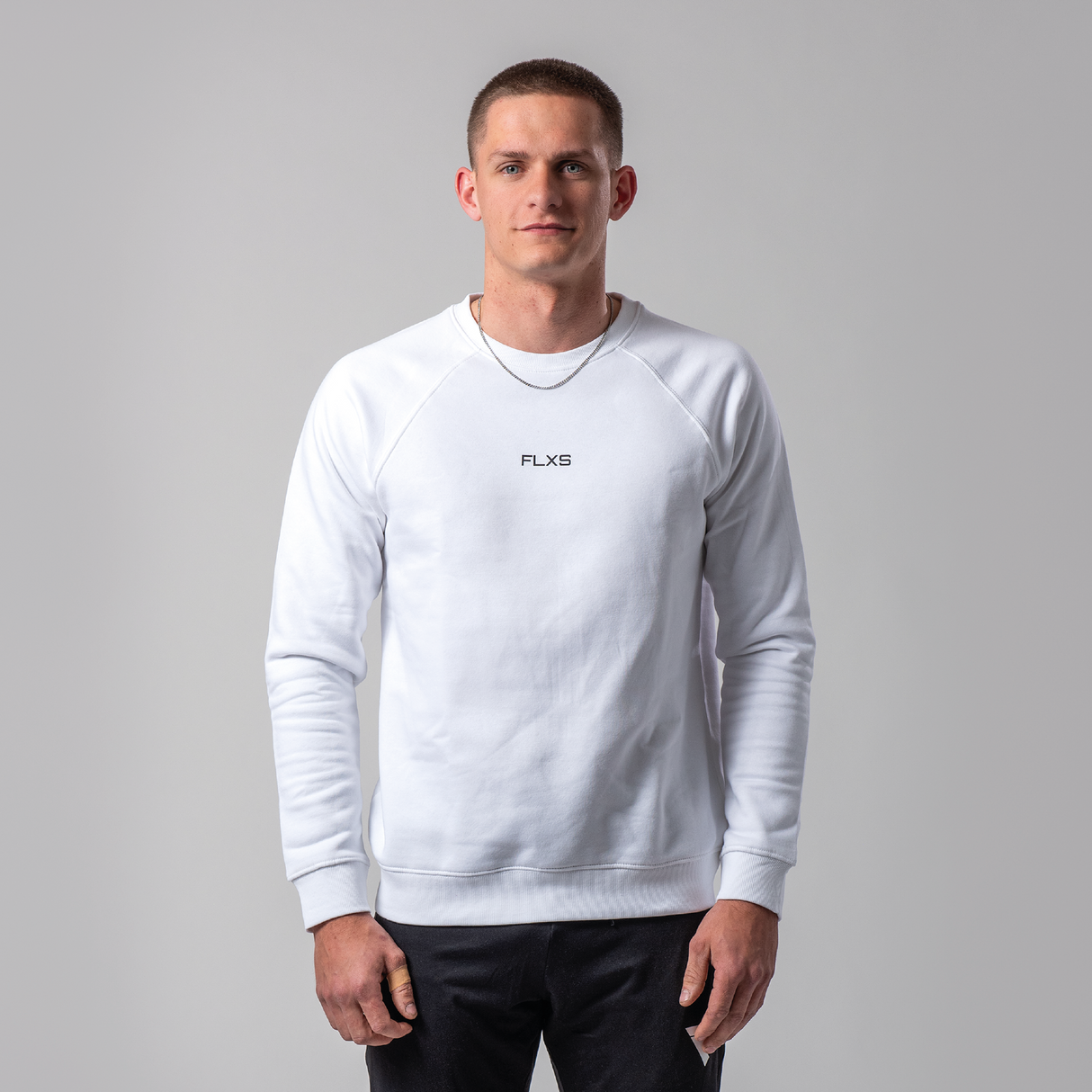 BASE CREW SWEATSHIRT WHITE