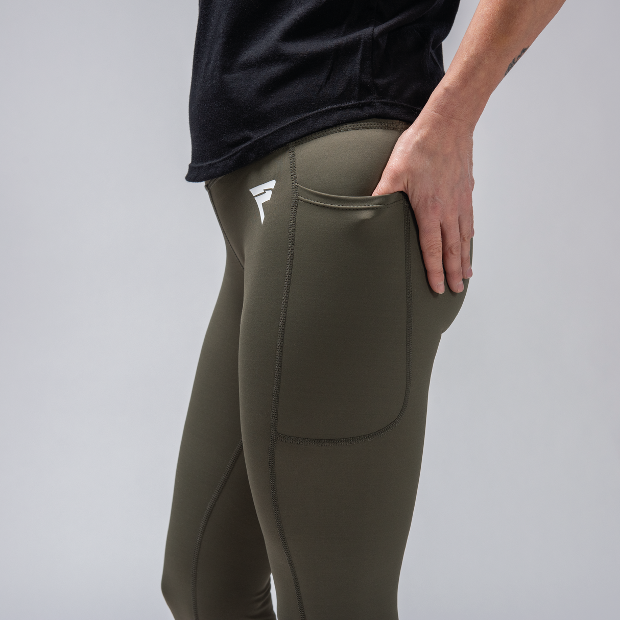 HIGH-WAISTED TIGHTS GREEN